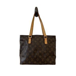 Authentic Louis Vuitton Monogram Cabas Piano Tote Bag Womens Brown